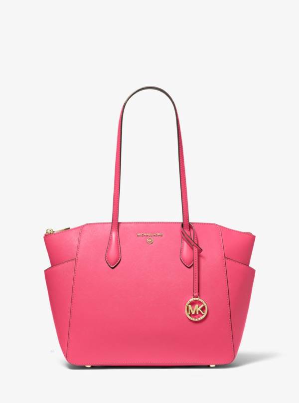 Damske Prenosná Taška Michael Kors Marilyn Medium Saffiano Leather Červené - Kabelky Michael Kors Nejlevnejsi | GIVAR-7806